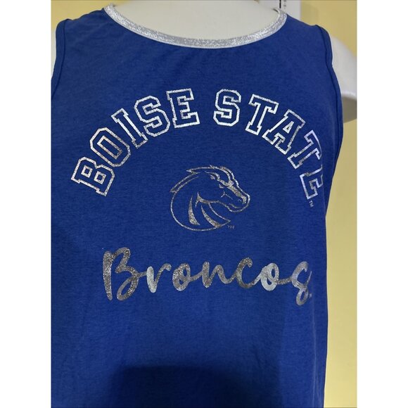 NEW Boise State BSU Broncos Colosseum Cutout Shimmer Tank Top Shirt Women's M - Picture 2 of 8